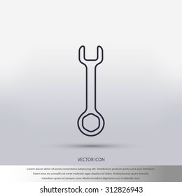 Wrench key sign icon vector