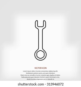 Wrench key sign icon vector