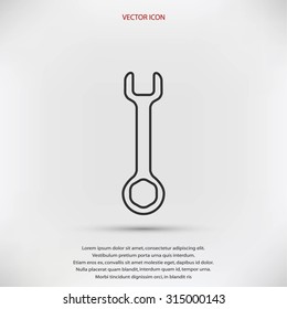 Wrench key sign icon vector