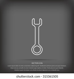 Wrench key sign icon vector