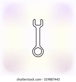 Wrench key sign icon vector