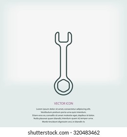 Wrench key sign icon vector