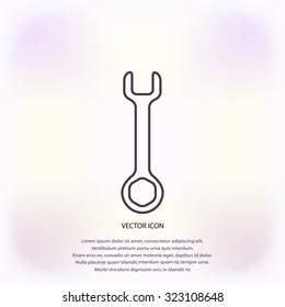 Wrench key sign icon vector