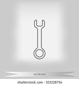 Wrench key sign icon vector