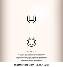 Wrench key sign icon vector