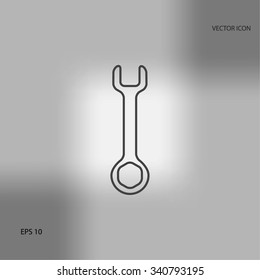 Wrench key sign icon vector