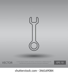 Wrench key sign icon vector