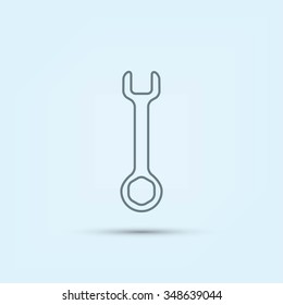 Wrench key sign icon vector