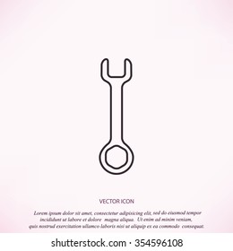 Wrench key sign icon vector