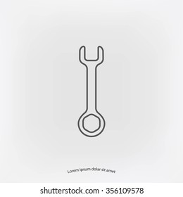 Wrench key sign icon vector
