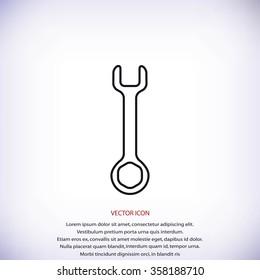 Wrench key sign icon vector