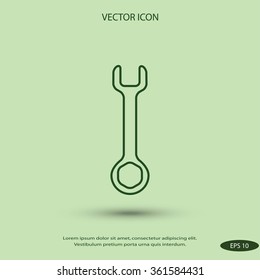 Wrench key sign icon vector