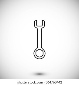 Wrench key sign icon vector