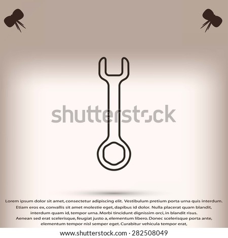 Similar – Image, Stock Photo Two wrench large and small with price tag purple background