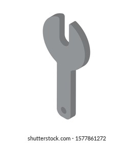 wrench key tool isolated icon vector illustration design