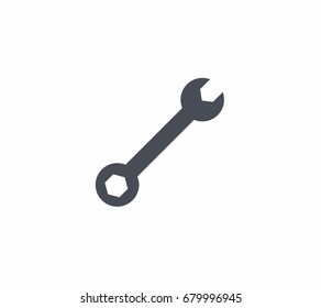 Wrench key vector icon. Tool vector icon