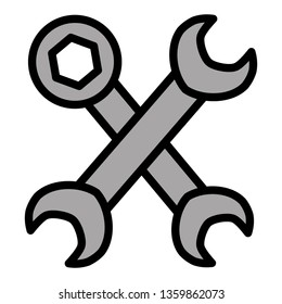 wrench keys tools crossed