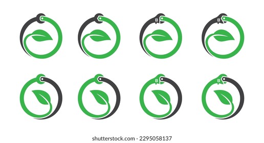 Wrench Leaf Repair Logo Concept icon symbol sign Design Element. Plumbing, Construction Building, House, Home Repair, Mechanic Services Logotype. Vector illustration