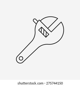 wrench line icon