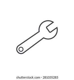 wrench line icon