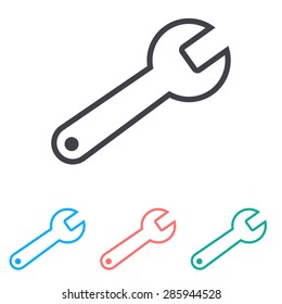 wrench line icon