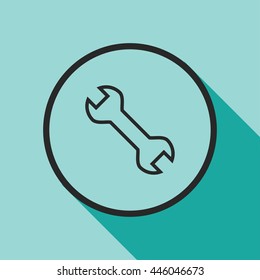  wrench line icon