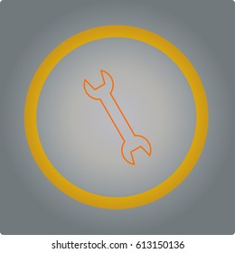 wrench line icon