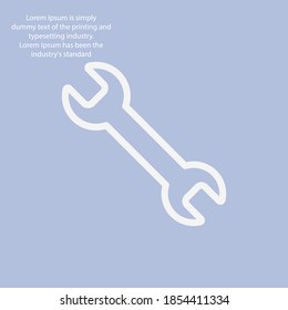 wrench line icon, outline vector illustration.