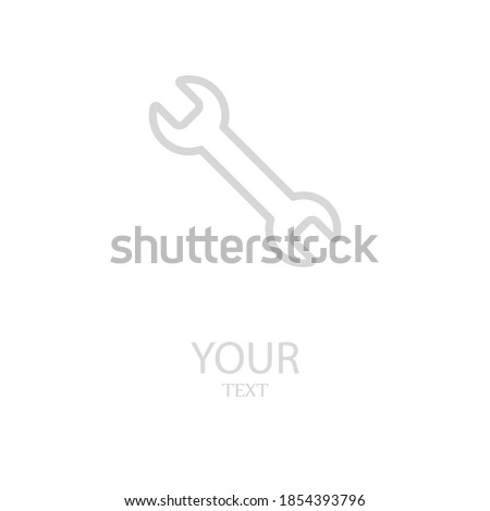 wrench line icon, outline vector illustration.