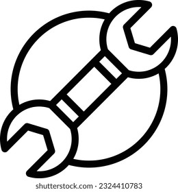 Icono de línea de llave - Icono único, vector 