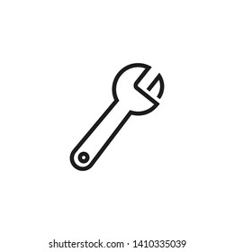 Wrench line icon. Spanner, setting, development. Home repair concept. Vector illustration can be used for topics like building, construction, service