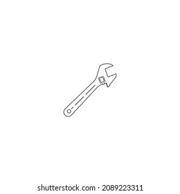  wrench line icon vector illustration simple design.