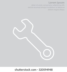 wrench line icon , vector illustration