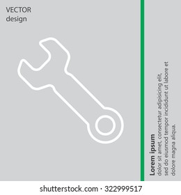 wrench line icon , vector illustration