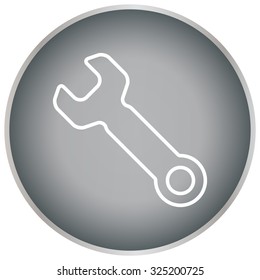 wrench line icon , vector illustration