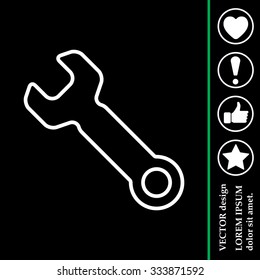 wrench line icon , vector illustration