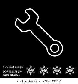 wrench line icon , vector illustration