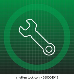 wrench line icon , vector illustration