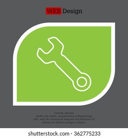 wrench line icon , vector illustration