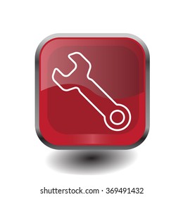 wrench line icon , vector illustration