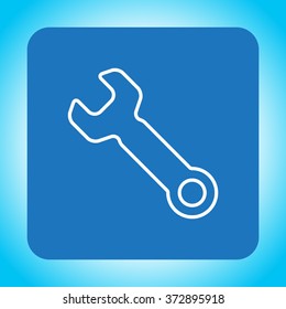 wrench line icon , vector illustration