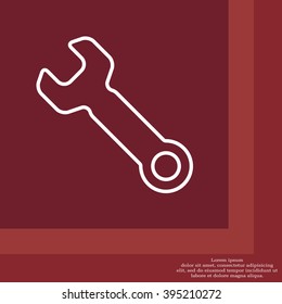 wrench line icon , vector illustration