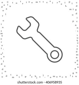 wrench line icon , vector illustration