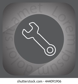 wrench line icon , vector illustration