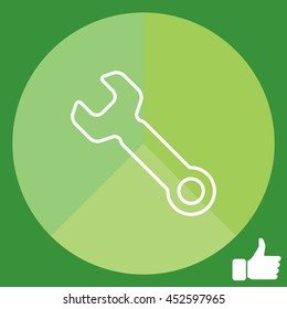 wrench line icon , vector illustration