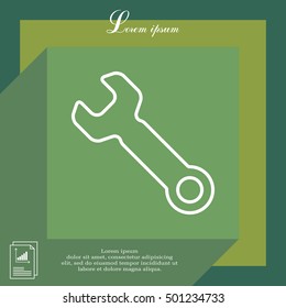 wrench line icon , vector illustration