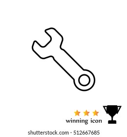 wrench line icon , vector illustration