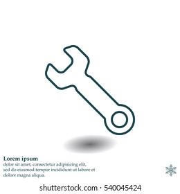 wrench line icon , vector illustration
