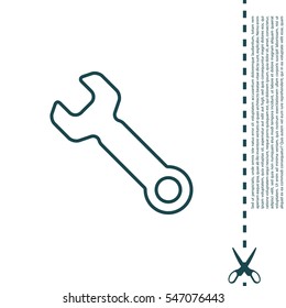 wrench line icon , vector illustration
