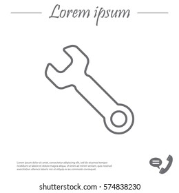 wrench line icon , vector illustration